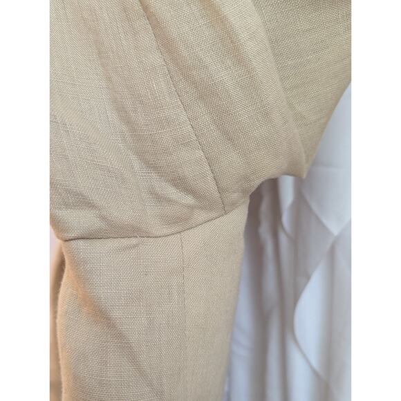 Ivory Linen 2 Button Notch Lapel Blazer 44R by Saddlebred EUC - Picture 15 of 16